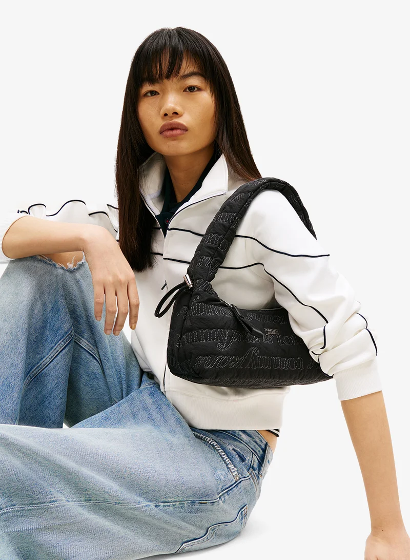 TOMMY JEANS Repeat Logo Embroidery Shoulder Bag